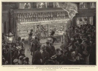 Christmas Shopping, the Opening of New Premises in Poor Neighbourhood